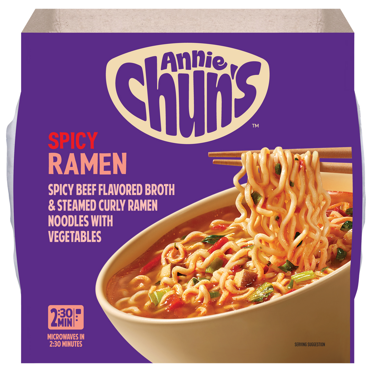 Spicy Ramen Soup Bowl with Vegetables