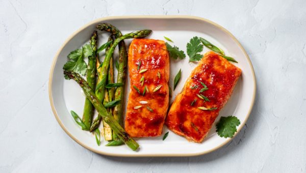 Go-Chu-Jang Glazed Salmon with Asparagus