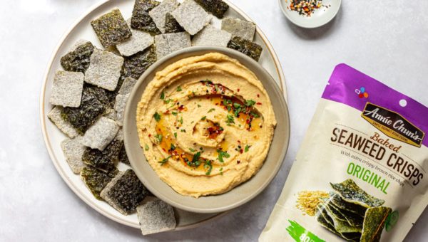 Sesame Miso Hummus with Seaweed Crisps