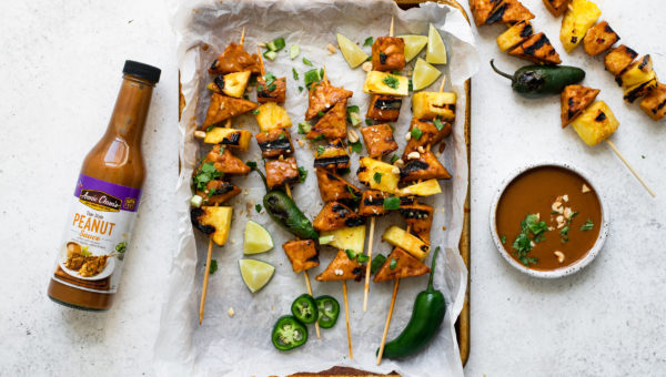 Peanut Tempeh Skewers