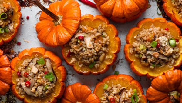 Fried Rice Stuffed Pumpkins