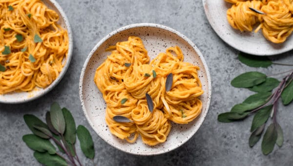 Rice Noodle Pumpkin Alfredo