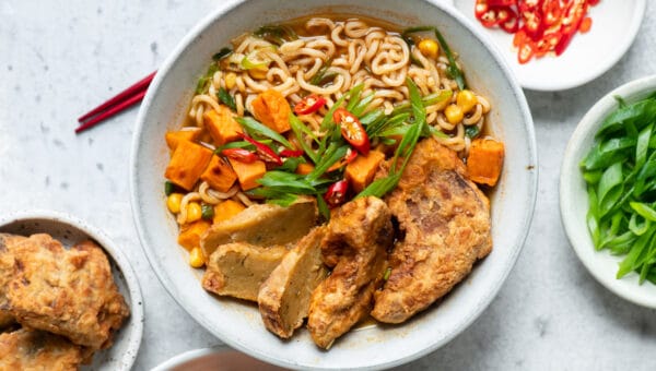 Spicy Miso Ramen with Crispy Seitan
