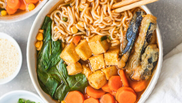 Spicy Eggplant Tempura Ramen